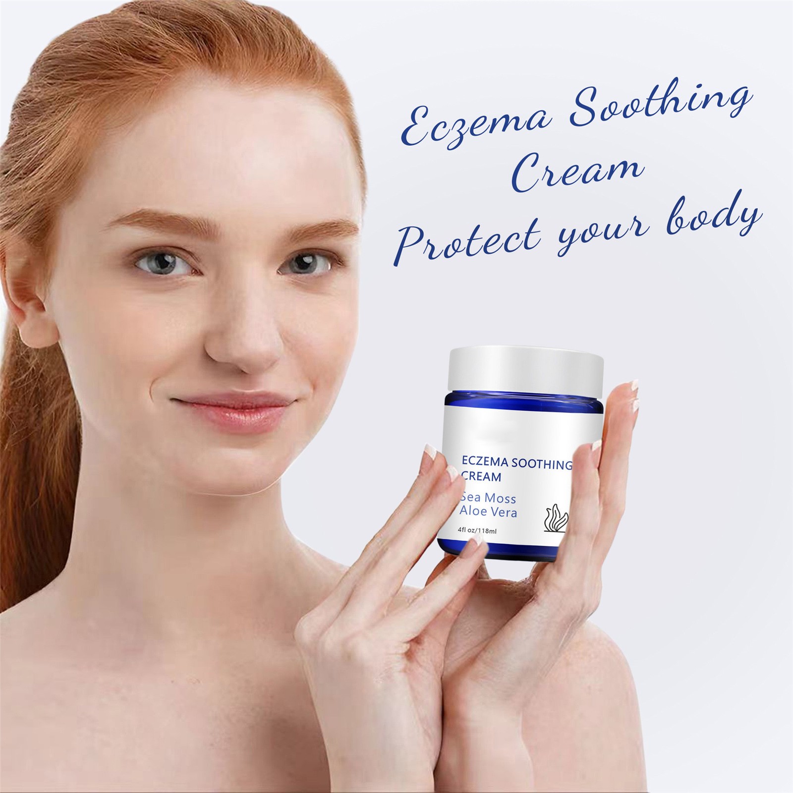 Natural Soothing Cream Sea Moss Colloidal Oats for Eczema Psoriasis