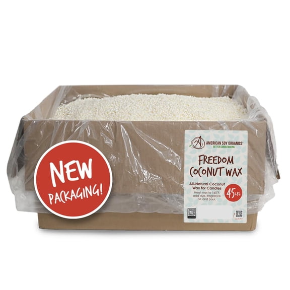 Natural Soy Coconut Wax Beads for Candle Crafting, Paraffin-Free Wax for Containers, Melts, Tealights, Long-Lasting Scent, 45 lbs, White