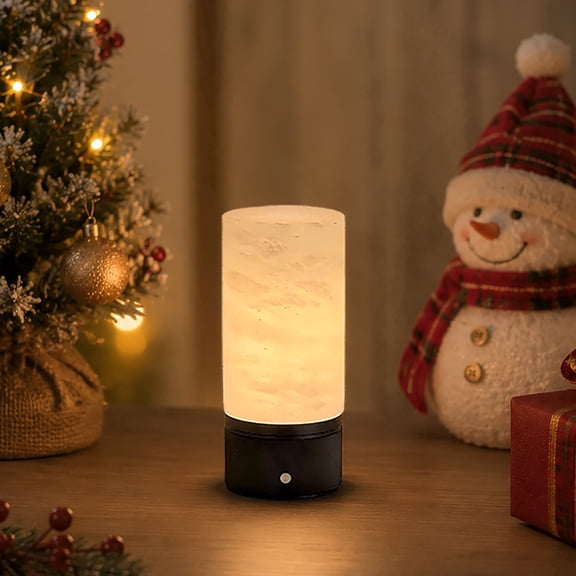 Natural Spanish Alabaster Cordless Table Lamp, Rechargeable Bedside Lamp with Flicker-Free LED, Long-Lasting Battery and 3-Level Dimmable Lighting