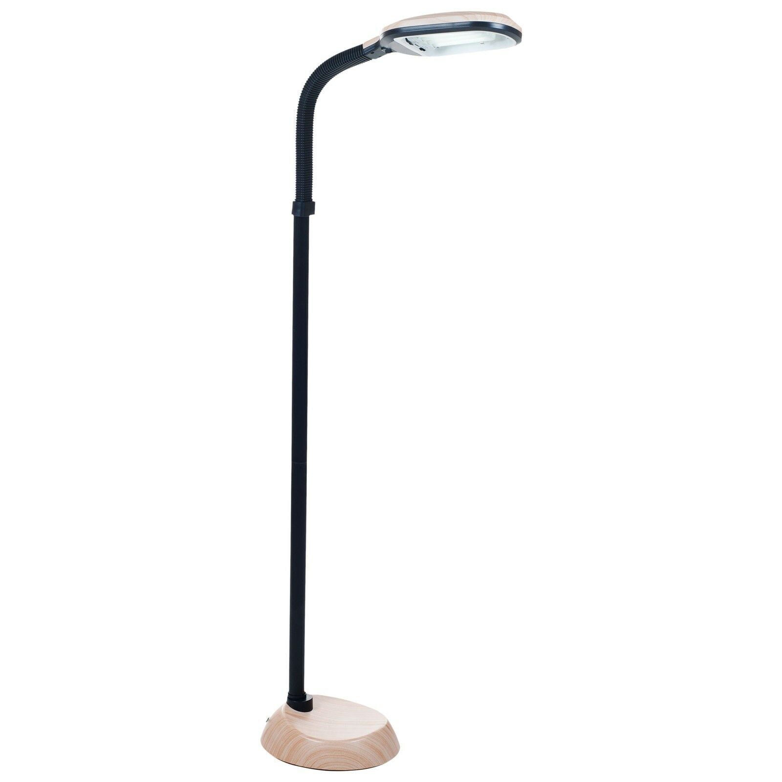 Natural Spectrum Light Wood Grain Sunlight Floor Lamp with Bulb 2 Prong ...
