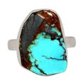 thumbnail image 1 of Natural Spider Web Turquoise 925 Sterling Silver Ring Jewelry s.7.5 ALLR-29710, 1 of 1