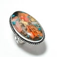 thumbnail image 1 of Natural Spiny Oyster Gemstone Handmade 925 Sterling Silver Ring Size 10, 1 of 2
