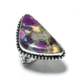 thumbnail image 1 of Natural Spiny Oyster Gemstone Handmade 925 Sterling Silver Ring Size 9, 1 of 2