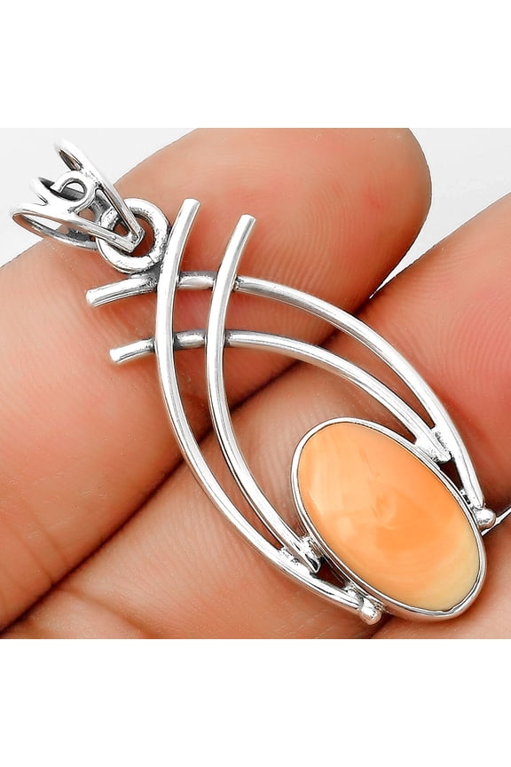 Natural Spiny Oyster Shell - Arizona 925 Sterling Silver Pendant Jewelry P-1010 SDP134540