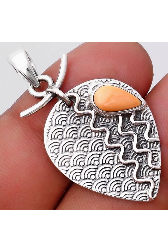 Natural Spiny Oyster Shell Arizona 925 Sterling Silver Pendant Jewelry P-1267 SDP130312