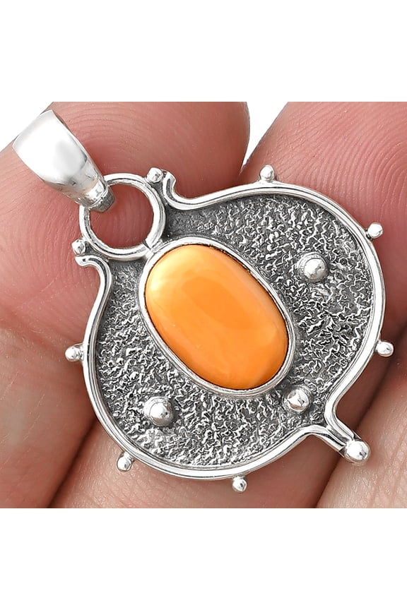 Natural Spiny Oyster Shell - Arizona 925 Sterling Silver Pendant Jewelry P-1403 SDP141324