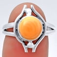 thumbnail image 1 of Natural Spiny Oyster Shell - Arizona 925 Sterling Silver Ring s.7 Jewelry R-1663 SDR190774, 1 of 5