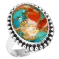 thumbnail image 1 of Natural Spiny Oyster Women Jewelry 925 Sterling Silver Ring, 1 of 6