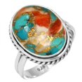 thumbnail image 1 of Natural Spiny Oyster Women Jewelry 925 Sterling Silver Ring, 1 of 6