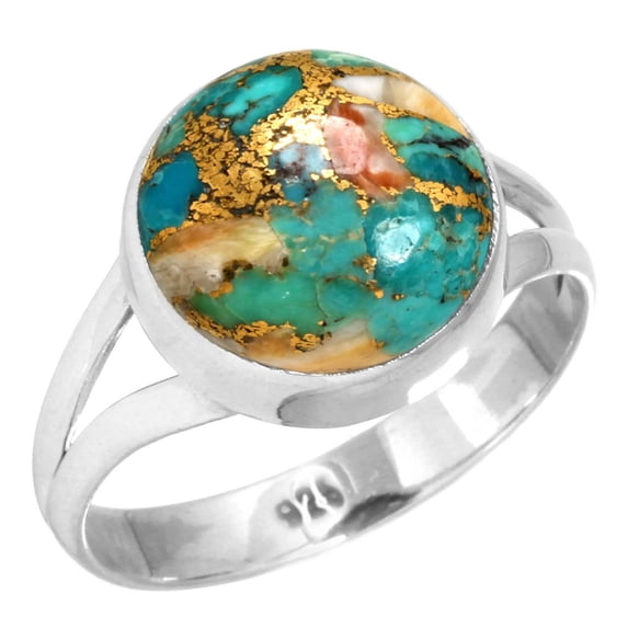 Natural Spiny Oyster Women Jewelry 925 Sterling Silver Ring