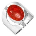 thumbnail image 1 of Natural Sponge Coral Ring 925 Sterling Silver Handmade Jewelry, 1 of 6