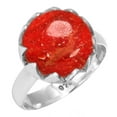 thumbnail image 1 of Natural Sponge Coral Women Jewelry 925 Sterling Silver Ring, 1 of 6