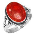 thumbnail image 1 of Natural Sponge Coral Women Jewelry 925 Sterling Silver Ring, 1 of 6