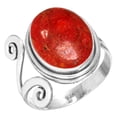 thumbnail image 1 of Natural Sponge Coral Women Jewelry 925 Sterling Silver Ring, 1 of 6