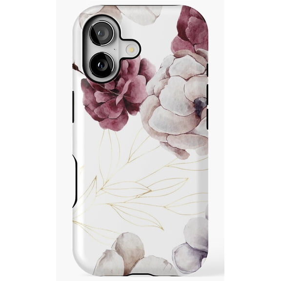 Natural Spring Floral Patterns Watercolor Garden Art Phone Case for iPhone 11 12 13 14 15 16 17 Pro Max