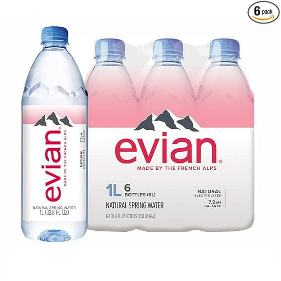 Natural Spring Water, 1 L bottles, 6 pack Pack of 1