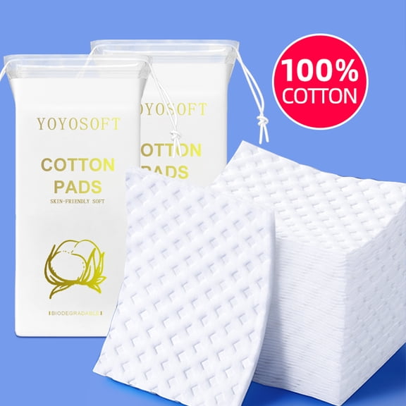 Natural Spunlace Cotton Household Cleaning Pads, Soft Absorbent Disposable Square Sheets for Daily Home Care, 120 Count 68cm Pull Pack