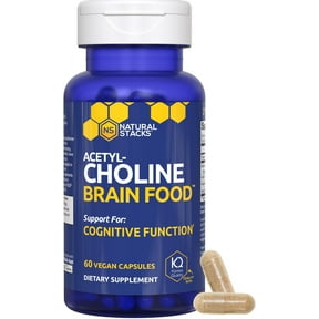 Natural Stacks Acetylcholine Supplement 60 ct - Faster Thinking & Memory Support - Powerful Fast Acting Formula with Alpha GPC, Choline and White Peony Extract - Stops Brain Fog