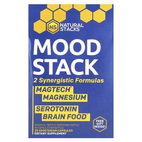 Natural Stacks Mood Stack, 2 Bottles, 15 Vegetarian Capsules Each