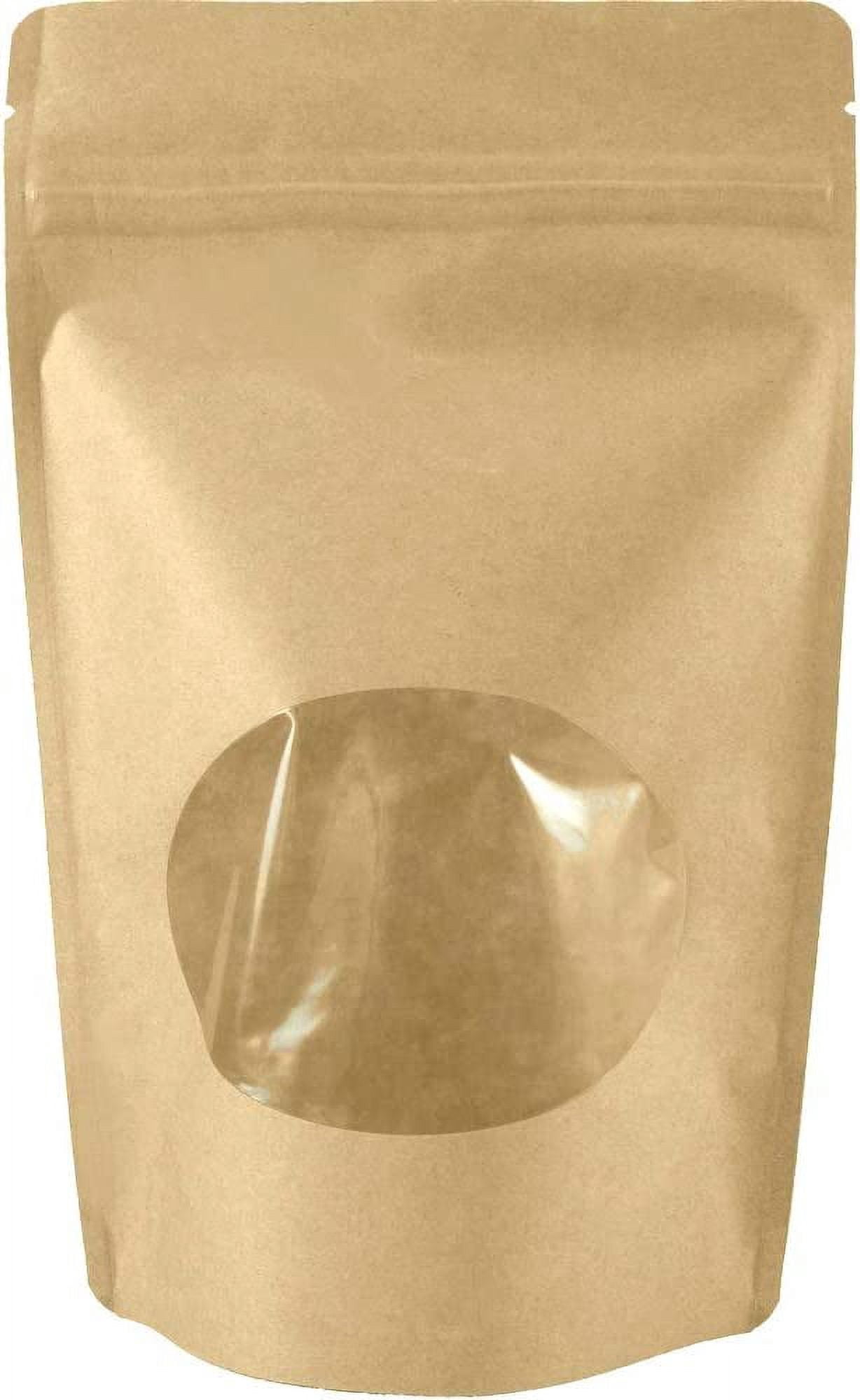 Natural Stand Up Pouches With Window And Zip Lock Food Storage Bag 5 natural-stand-up-pouches-with-window-and-zip-lock-food-storage-bag-5