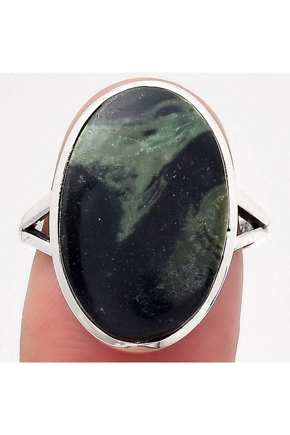 Natural Star Galaxy Jasper 925 Sterling Silver Ring s.7.5 Jewelry R-1005 SDR246806