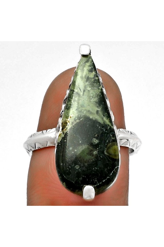 Natural Star Galaxy Jasper 925 Sterling Silver Ring s.7 Jewelry R-1089 SDR179719