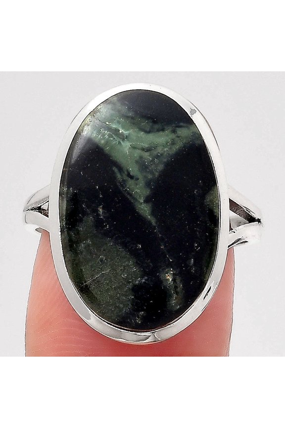 Natural Star Galaxy Jasper 925 Sterling Silver Ring s.8 Jewelry R-1005 SDR246768