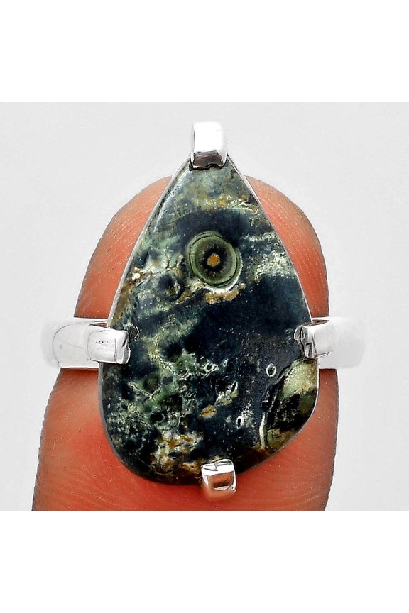Natural Star Galaxy Jasper 925 Sterling Silver Ring s.8 Jewelry R-1089 SDR187036