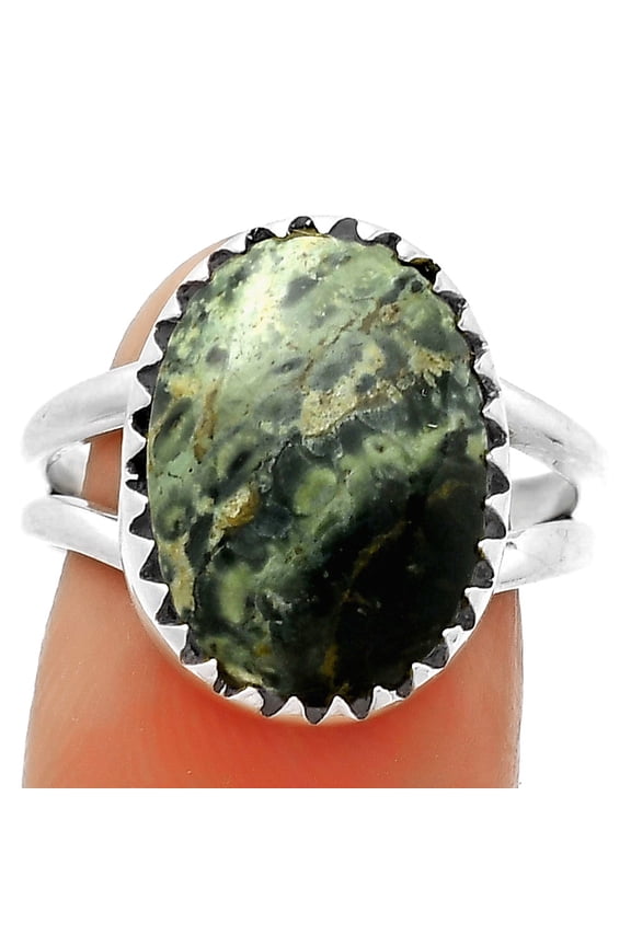 Natural Star Galaxy Jasper 925 Sterling Silver Ring s.8 Jewelry R-1210 SDR172368