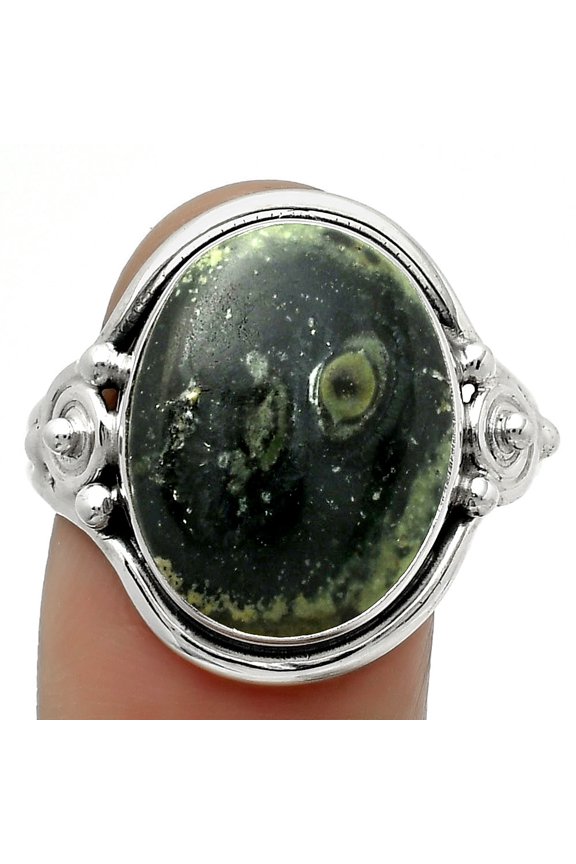 Natural Star Galaxy Jasper 925 Sterling Silver Ring s.9 Jewelry R-1315 SDR167595