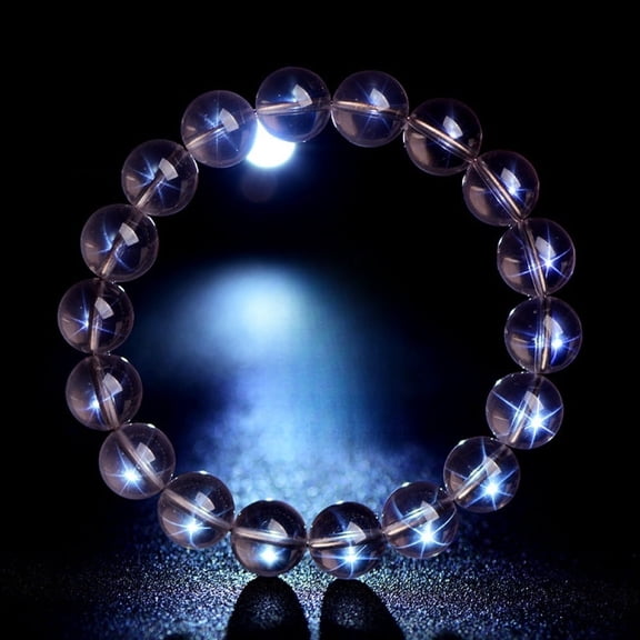 Natural Starlight Pink Crystal Stretch Bracelet