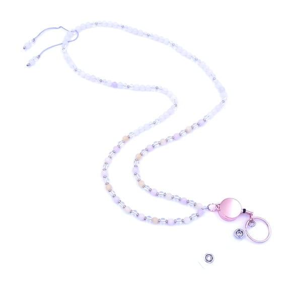 Natural Stone Beads Lanyard Necklace Retractable Lanyards for Women Accessories Lanyards For Key And Badge Card Holder