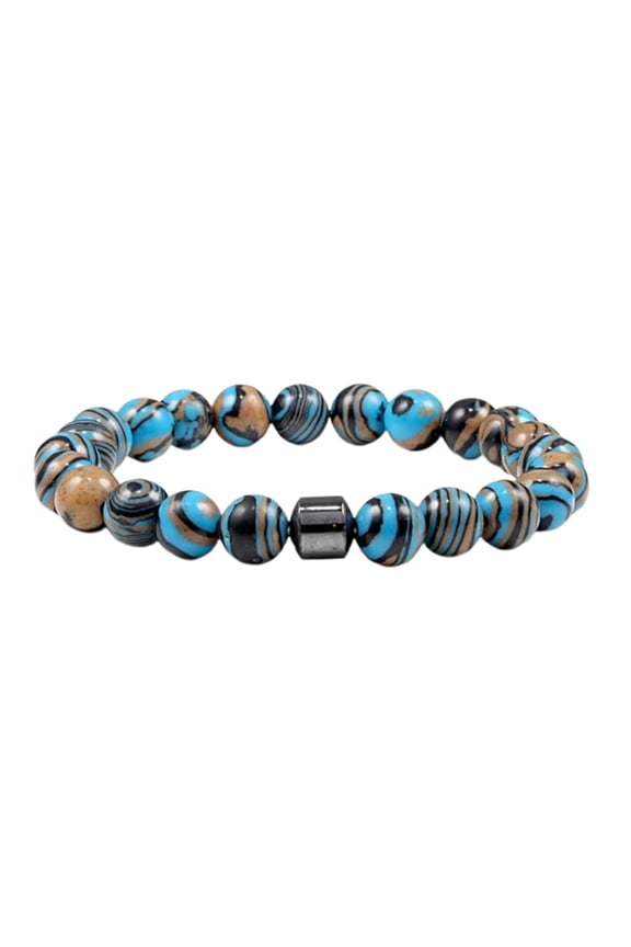 Natural Stone Bracelet Black Gallstone Unisex Wristband for Anxiety Relief Reduce Cravings Outdoor Travel Jewelry for Men Women