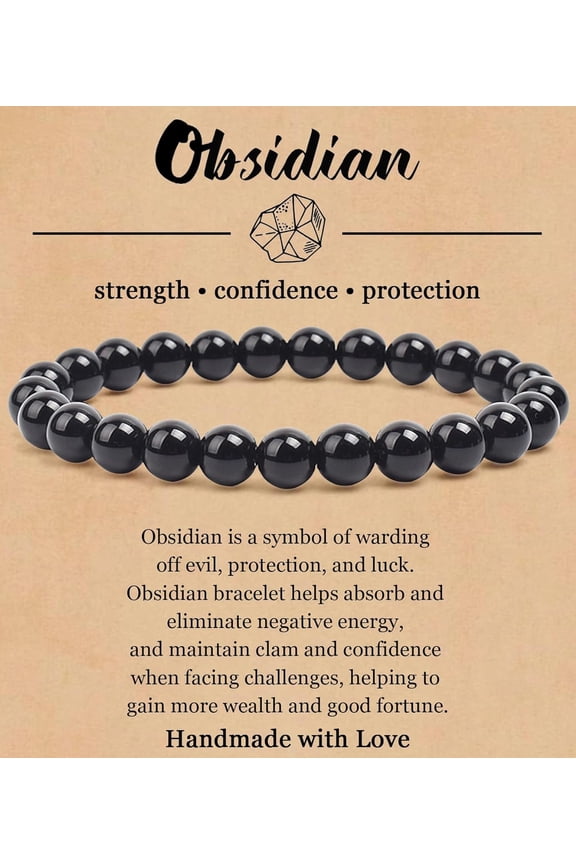 Natural Stone Bracelet for Men and Women - 8MM Semi-precious Stone Beaded Bracelet, Yoga Bracelet, Jewellery Gift