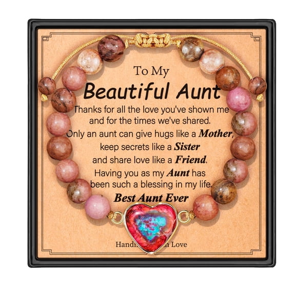 Natural Stone Bracelets Gifts for Mom Bonus Mom Mother-in-Law Grandma Nana Aunt Charm Bracelets for Women Mothers Day Gift