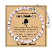 KASAKI Natural Stone Bracelets, Trendy Birthday Teen Girl Gift Ideas with Quote Card