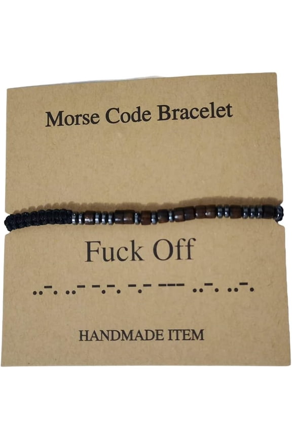 Natural Stone Braided Beads Inspirational Holiday Festival Birthday Graudation Morse Code Bracelets