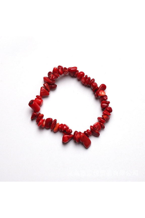 Natural Stone Crushed Stone Bracelet Polished Grinding Chakra Balancing Grounded Energy Bracelet