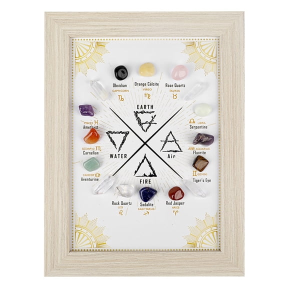 Natural Stone Frame Art with Zodiacs Designs for Personalize Home Accent