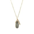 thumbnail image 1 of Natural Stone Pendant Necklace, Labradorite, 17-Inch, 1 of 1