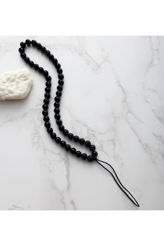 Natural Stone Phone Lanyard Adjustable Wrist Strap Keychain Jewelry Beaded Accessory