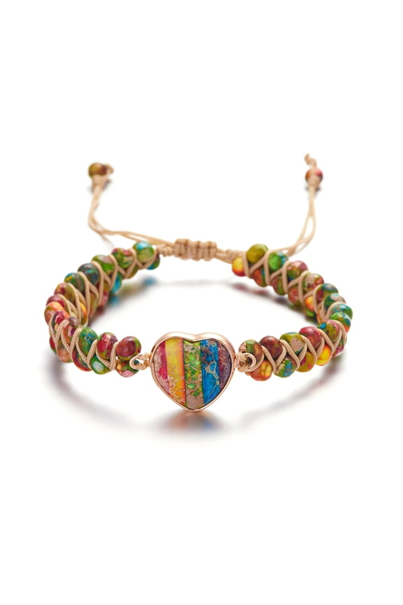 Natural Stone Turquoises Bracelet Jewelry ,Textile/Turquoise,Women Energy For Men Gift ,Multicolor