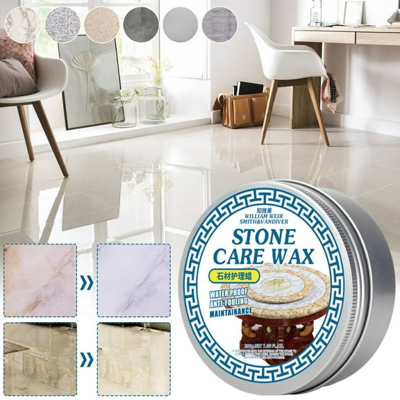 Natural Stone Wax - Enriched With Orange And Lemon Extracts - Preserves And Protects From Unwanted Liquids Or Juices - Revitalizes The Stone Products - Natural Mix Of Carnauba Wax And Beeswax