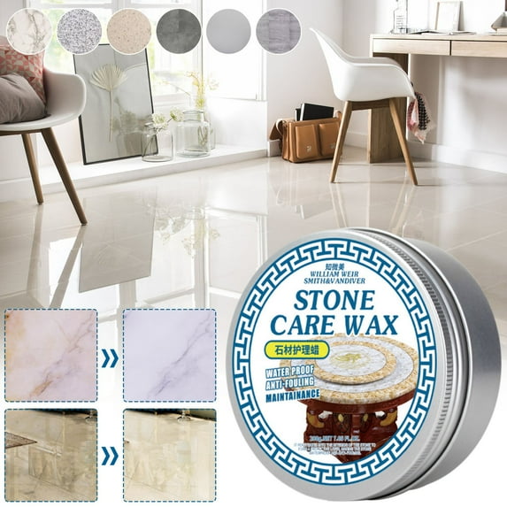Natural Stone Wax - Enriched With Orange And Lemon Extracts - Preserves And Protects From Unwanted Liquids Or Juices - Revitalizes The Stone Products - Natural Mix Of Carnauba Wax And Beeswax
