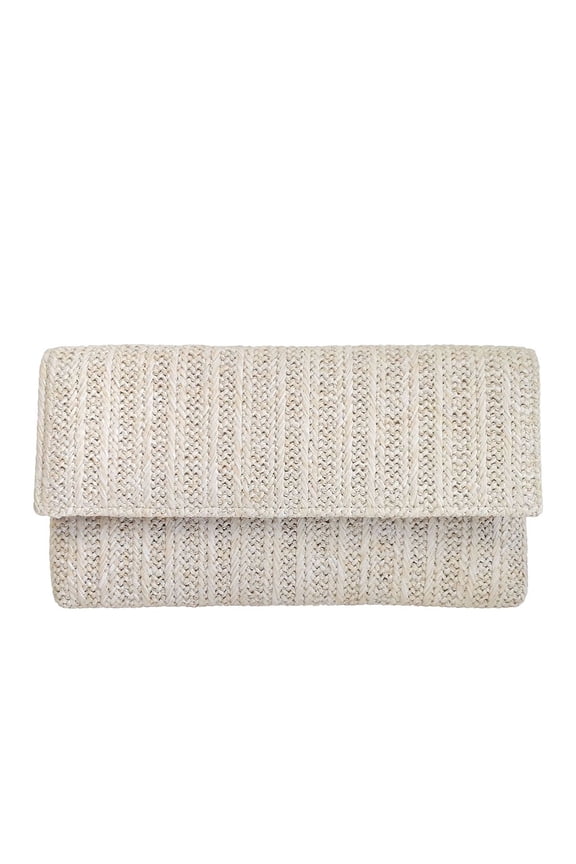 Natural Straw Flat Clutch