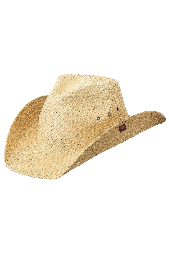 Natural Straw Maverick Drifter Cowboy Hat