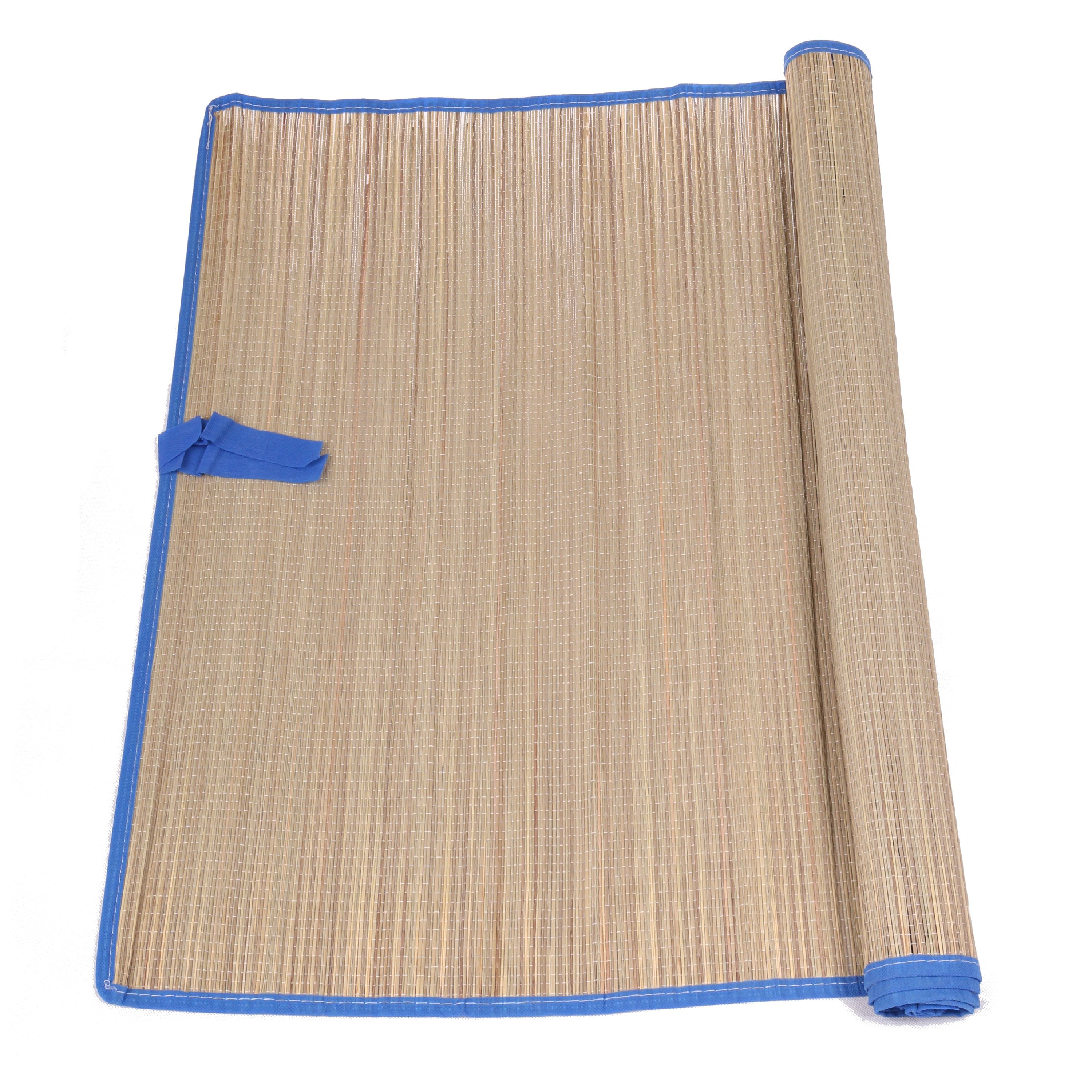 Veil Entertainment Natural Straw Beach Mats w Colored Trim 69 x30 Party Favor Walmart