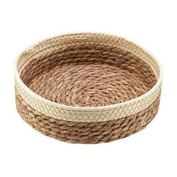 Natural Straw Woven Storage Basket Stylish for Durable & Multi-Purpose Organizer Small