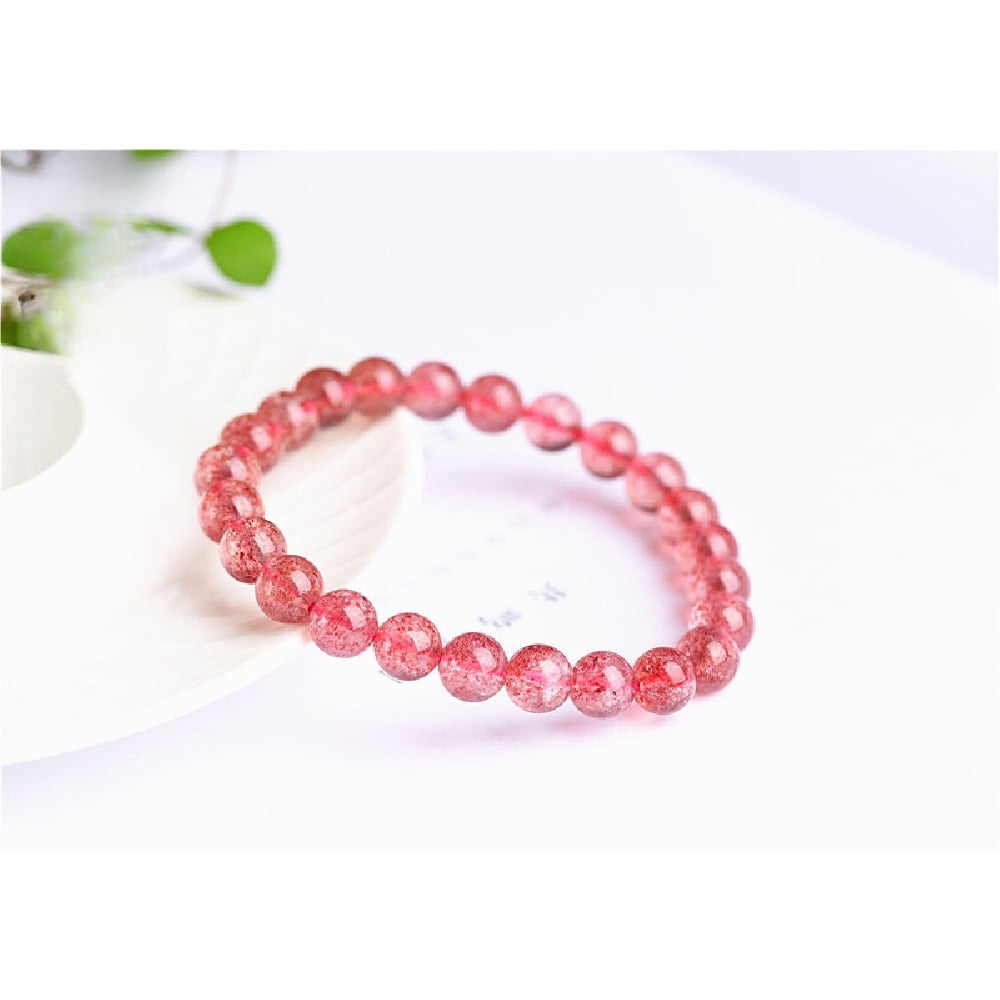 Strawberry crystal beaded bracelet