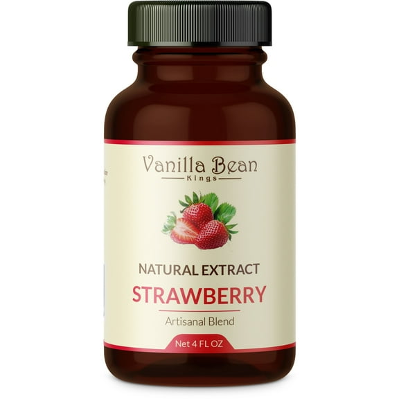 Natural Strawberry Extract for Baking and Flavoring - 4 OZ - Natural Flavors for Baked Goods, Desserts, & Cooking